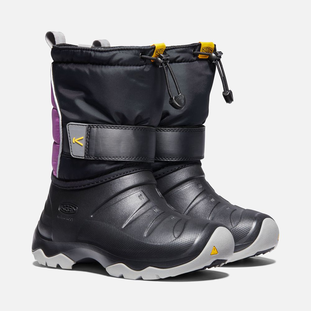Botas de Montaña Keen Mexico Negros/Morados - Niños Lumi Ii Waterproof - MB1625489